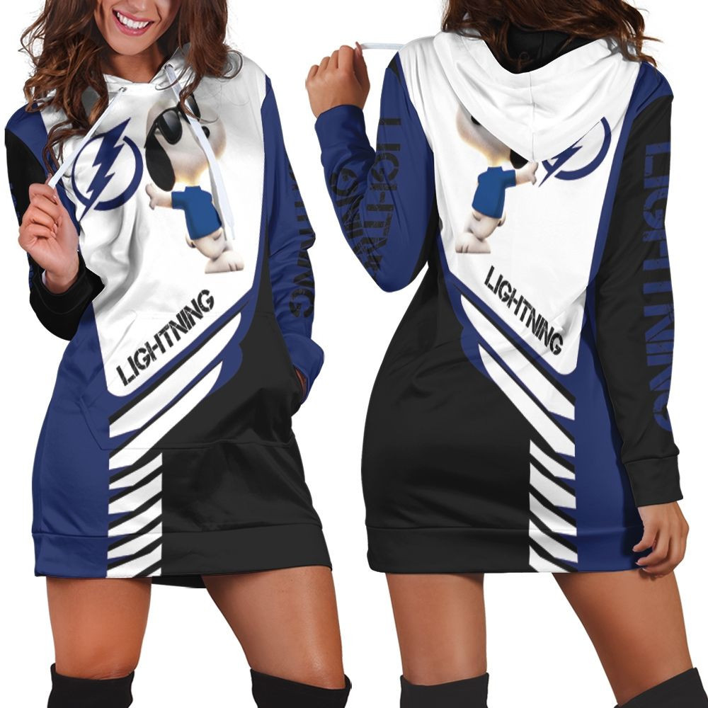 Tampa Bay Lightning Snoopy For Fans 3d Hoodie Dress Sweater Dress Sweatshirt Dress