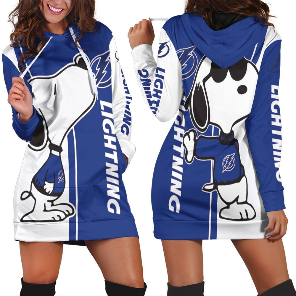 Tampa Bay Lightning Snoopy Lover 3d Hoodie Dress Sweater Dress Sweatshirt Dress