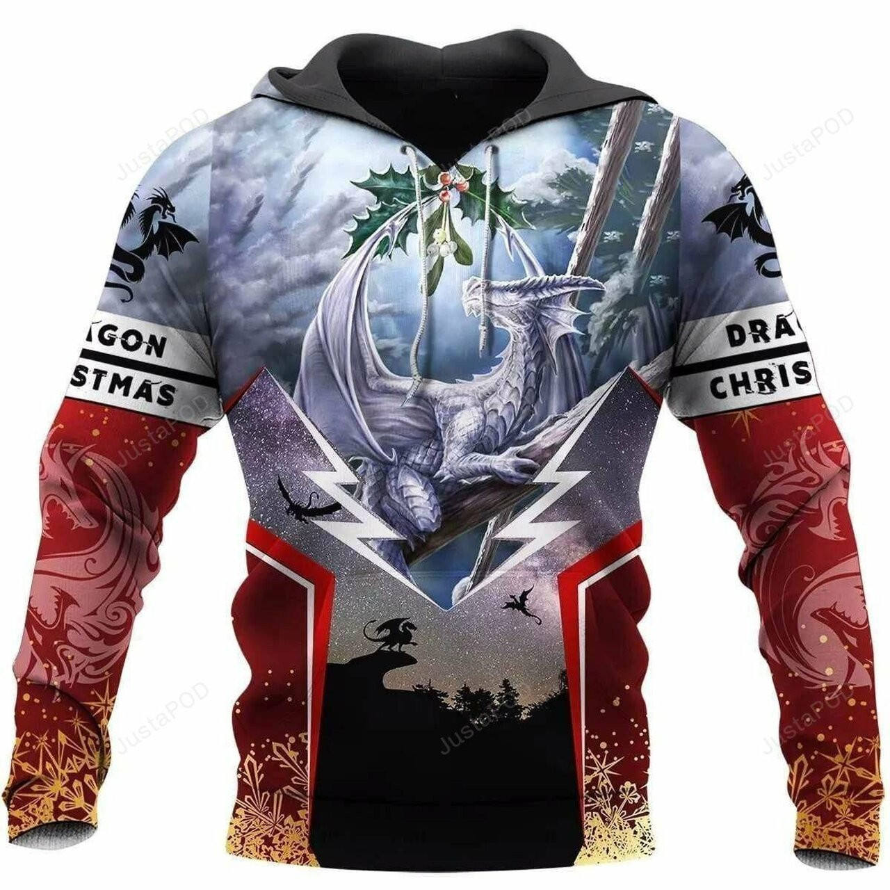 Tattoo Dragon Christmas 3d All Print Hoodie