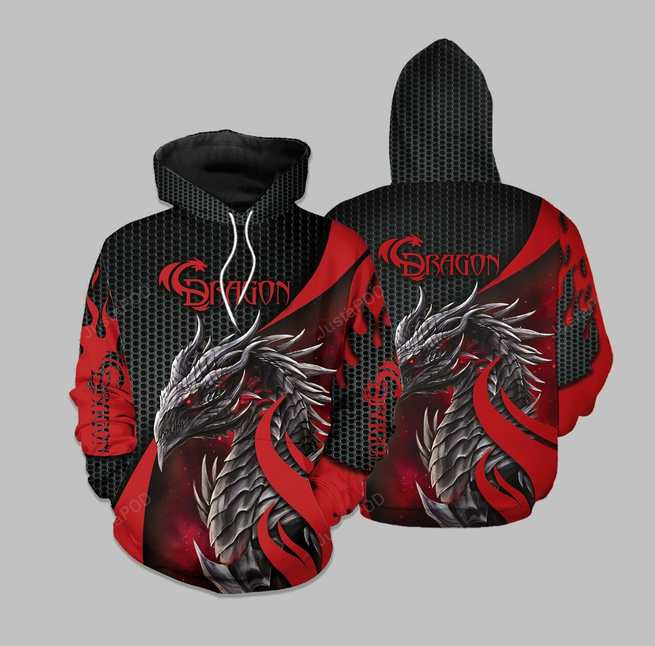 Tattoo Dragon Red 3d All Print Hoodie