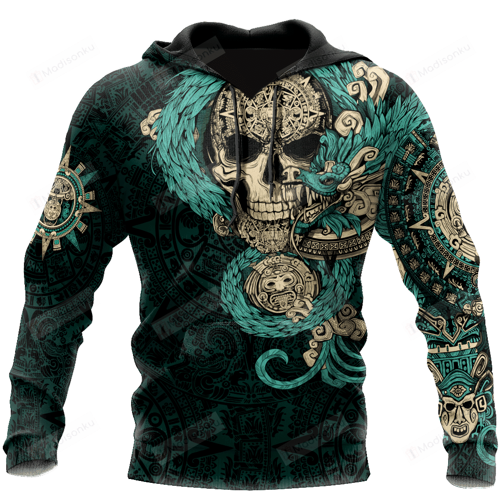 Tattoo Skull Aztec 3D All Over Print Hoodie