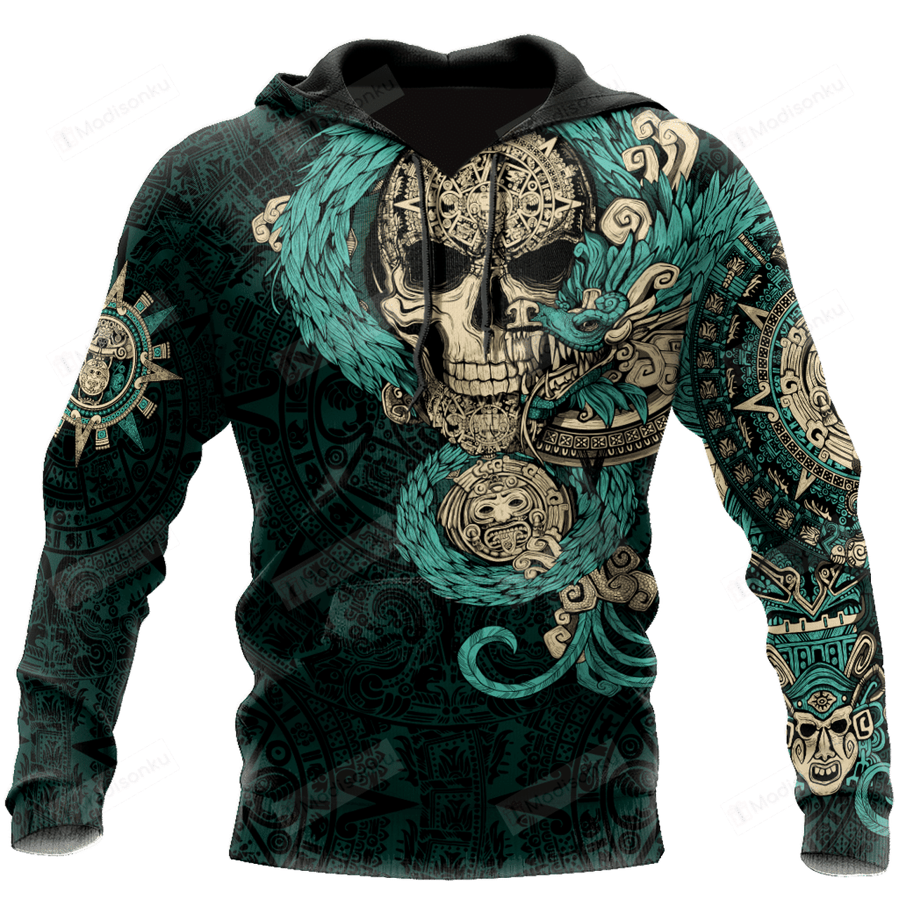 Tattoo Skull Aztec 3d All Over Print Hoodie