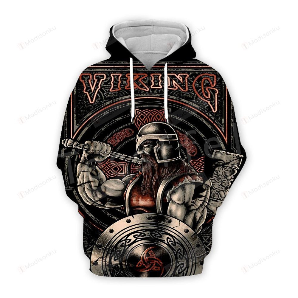 Tattoo Viking Warriors  3D All Over Print Hoodie