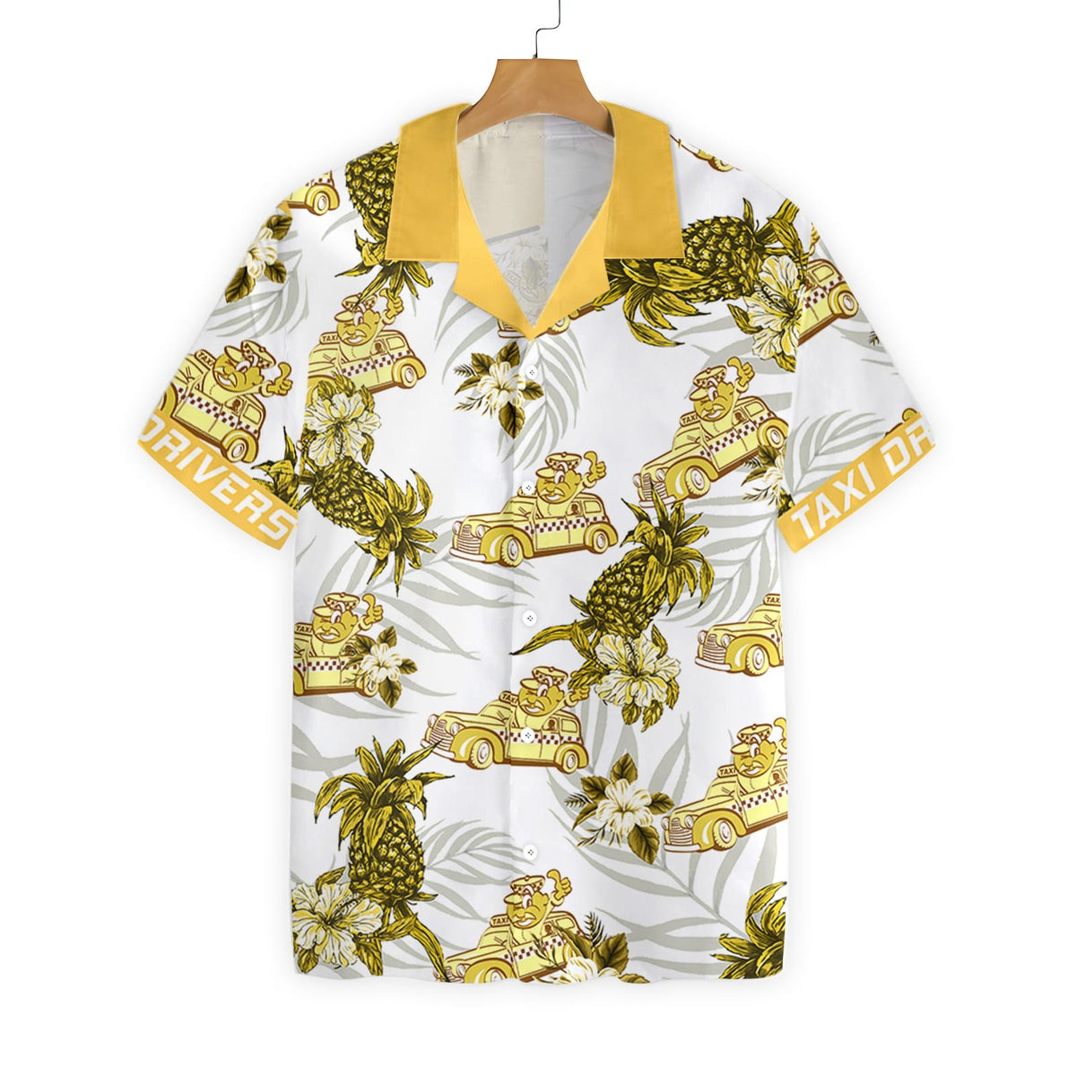 Taxi drivers Pineapple Seamless Pattern Custom Hawaiian Shirt