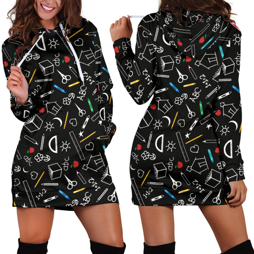 Teacher Pattern Hoodie Dress 3d All Over Print For Women Hoodie