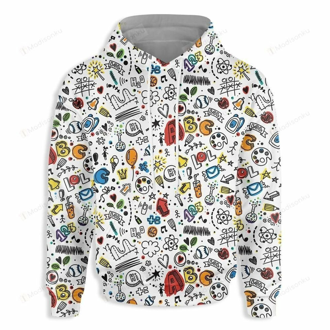 Teachers Tools Seamless Pattern For Unisex 3d All Over Print Hoodie