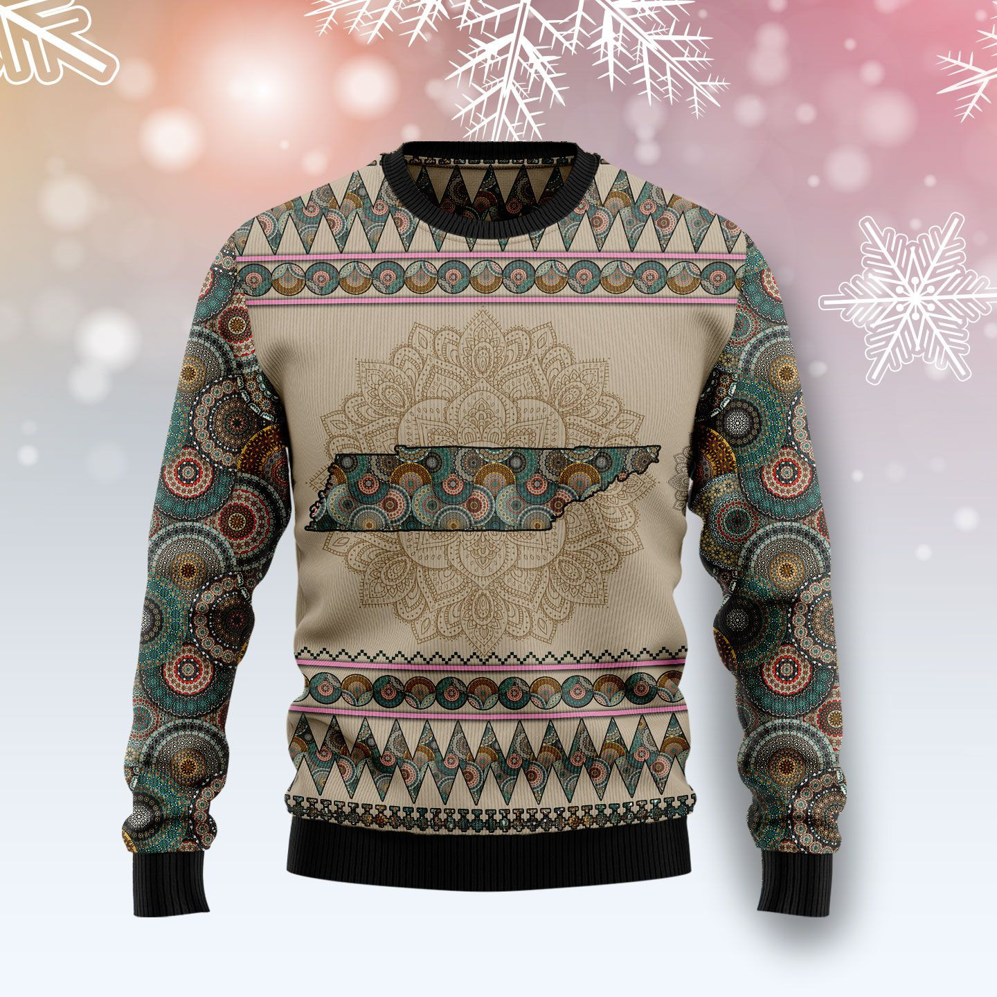 Tennessee Mandala Ugly Christmas Sweater