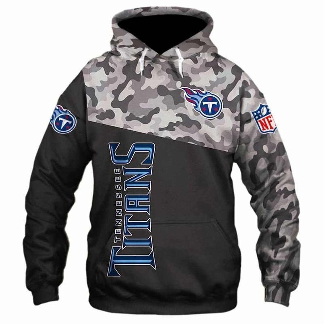 Tennessee Titans Military 3d All Over Print Hoodie