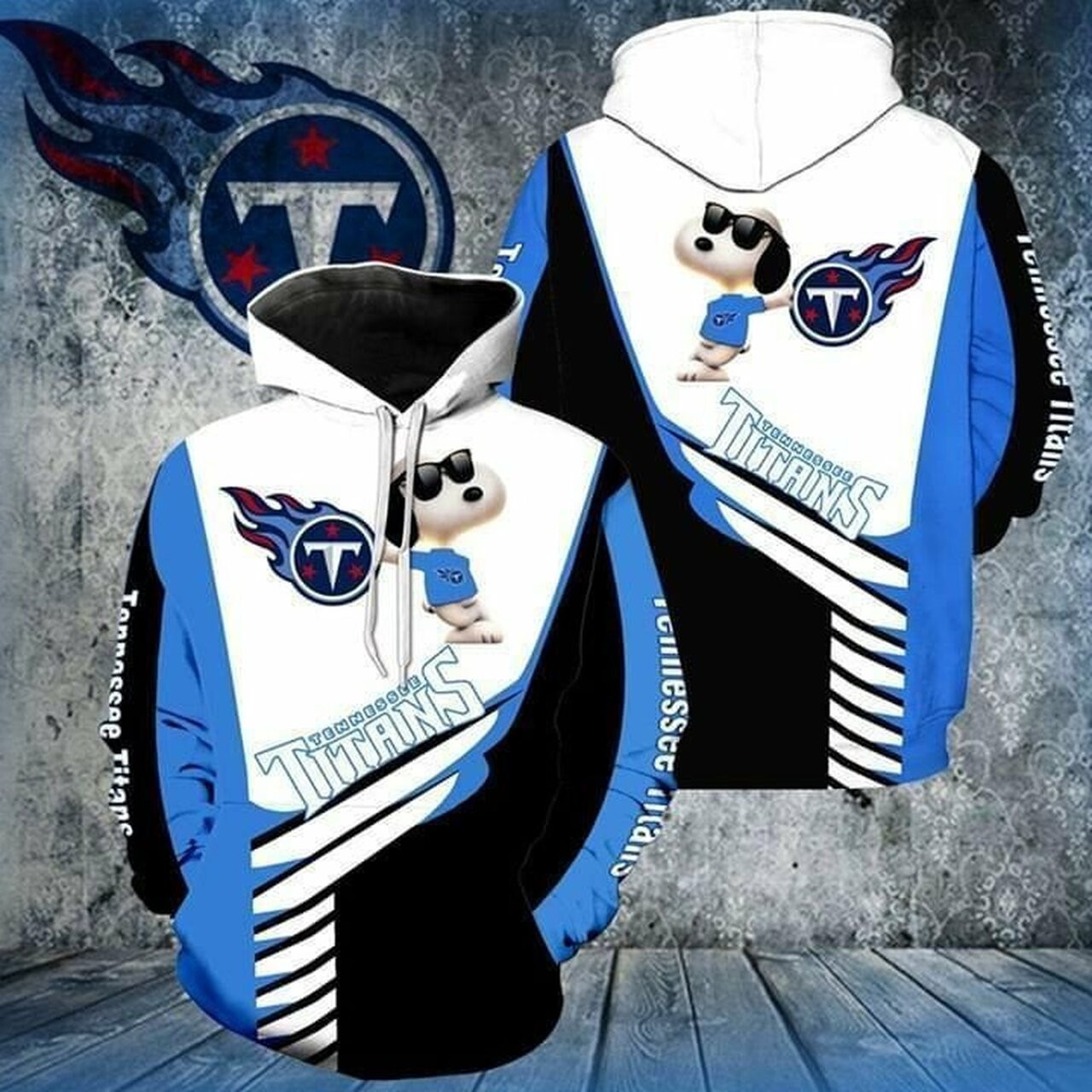 Tennessee Titans Snoopy 3d All Over Print Hoodie