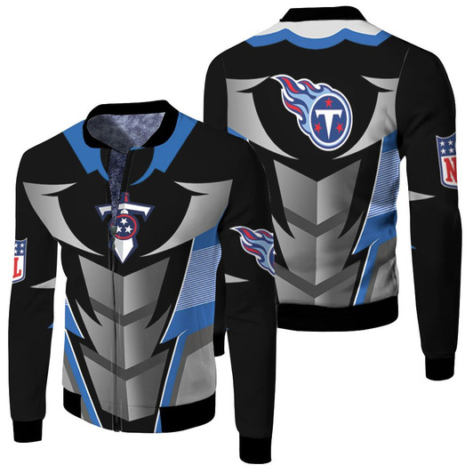 Tennessee Titans Sword Logo Nfl Fan Fleece Bomber Jacket