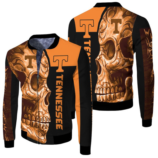 Tennessee Volunteers Ncaa Skull Fleece Bomber Jacket