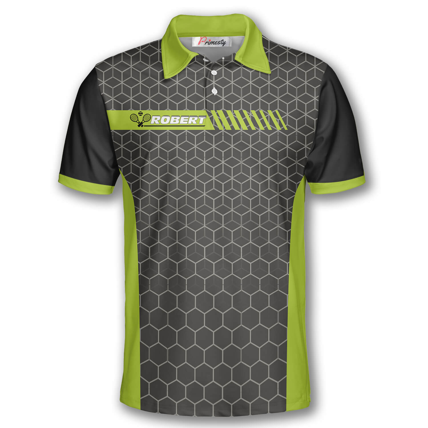 Tennis Honeycomb Pattern Emblem Custom Polo Tennis Shirts for Men