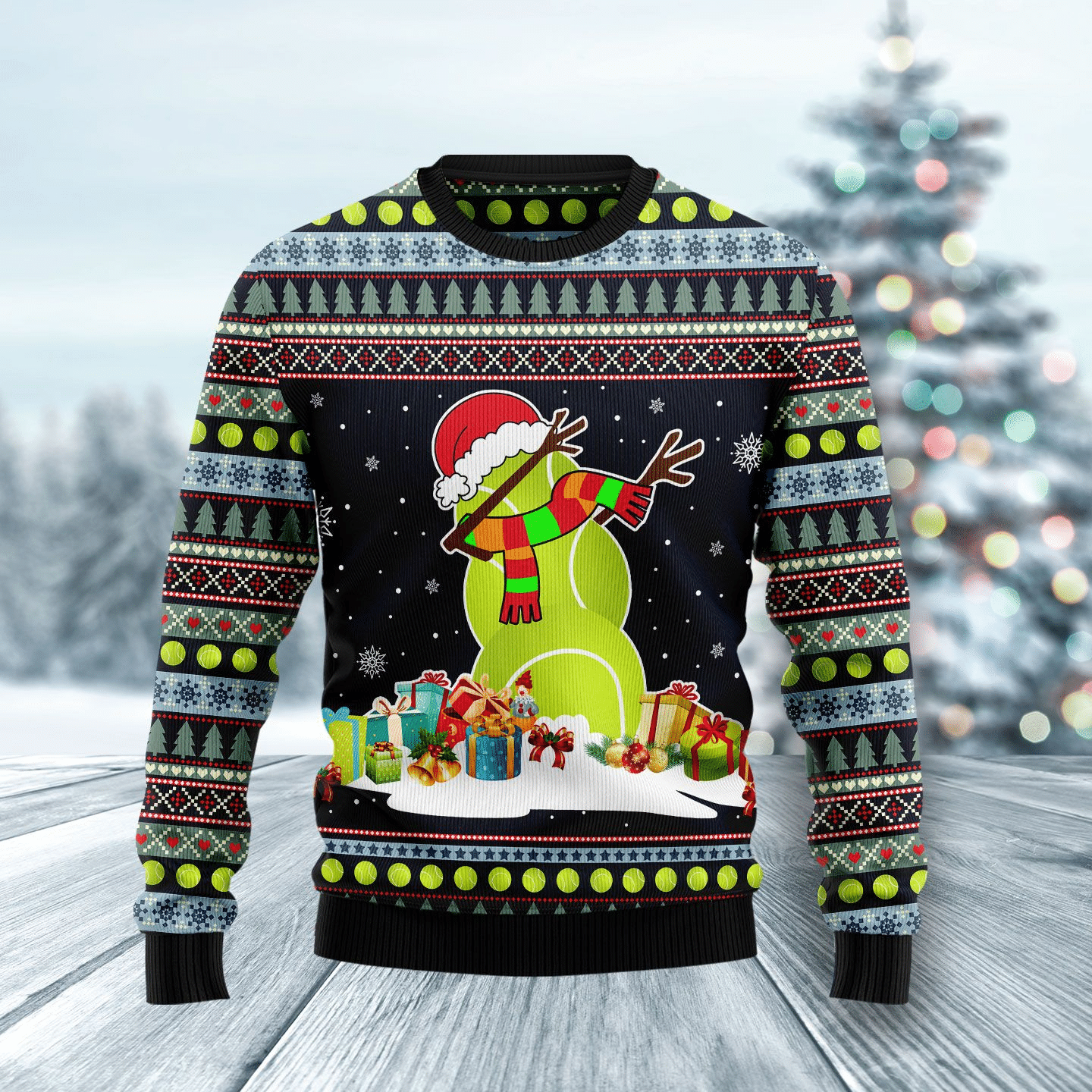 Tennis Snowman Ugly Christmas Sweater Ugly Sweater For Men Women