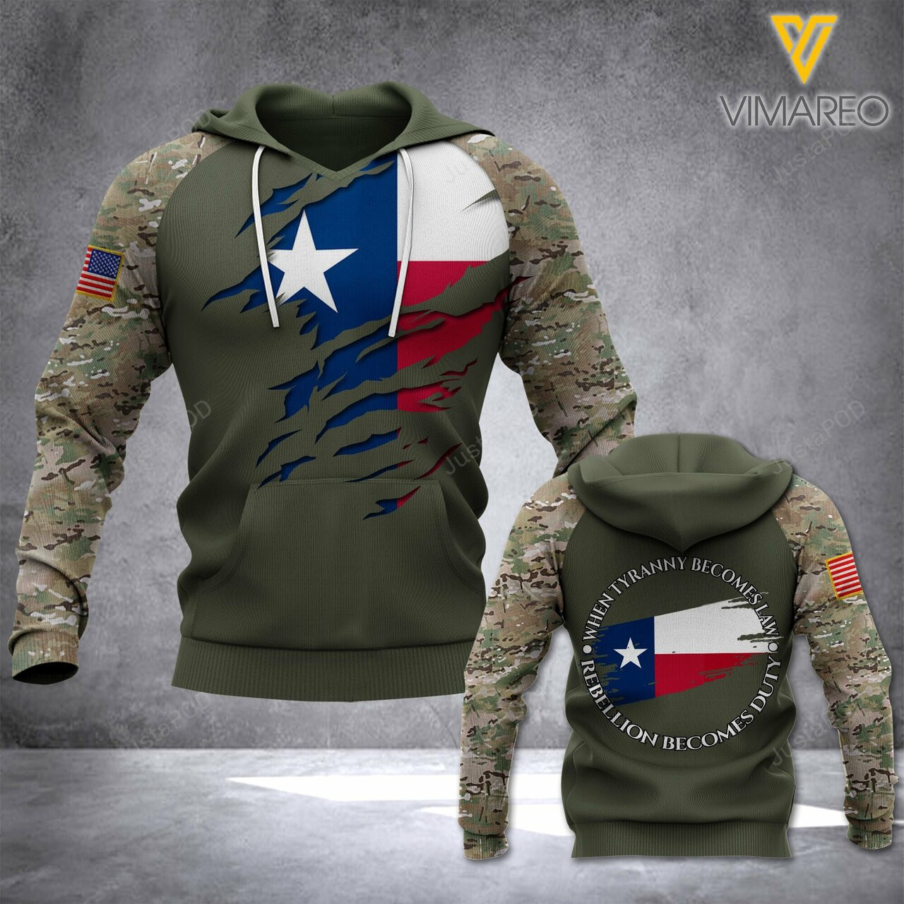 Texas 3d All Over Print Hoodie