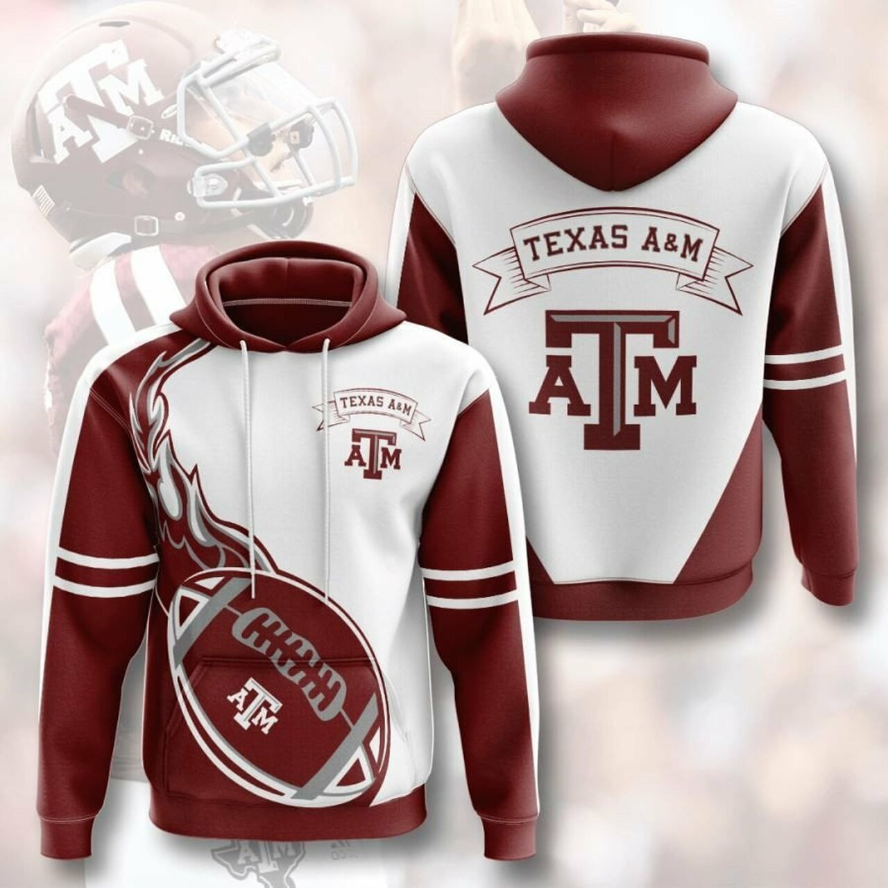 Texas Aampampm Aggies 3d All Over Print Hoodie