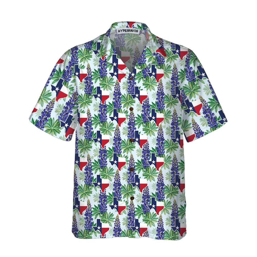 Texas Bluebonnet Hawaiian Shirt Unique Texas Shirt Gift For Texas Lovers