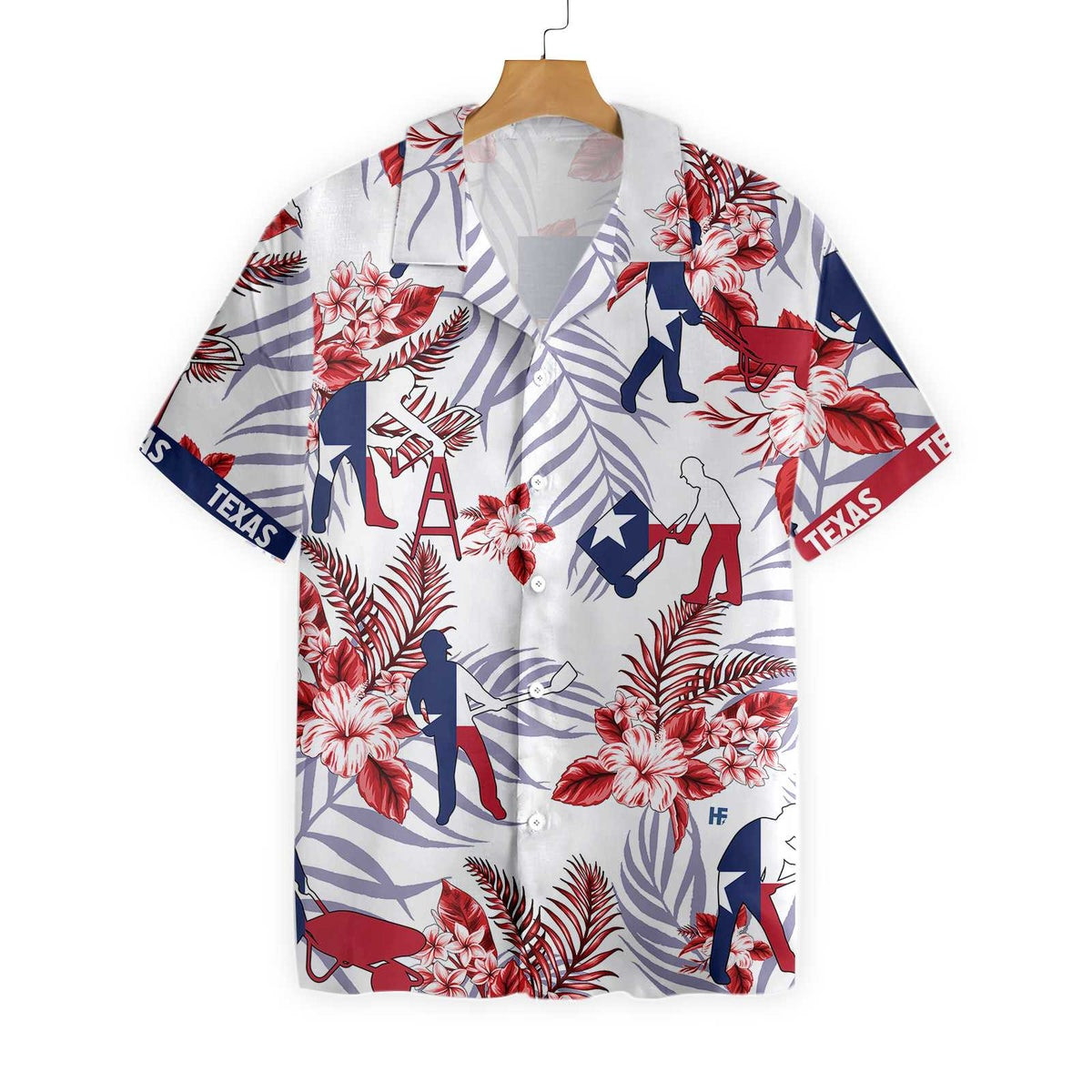 Texas Construction Worker Hawaiian Shirt