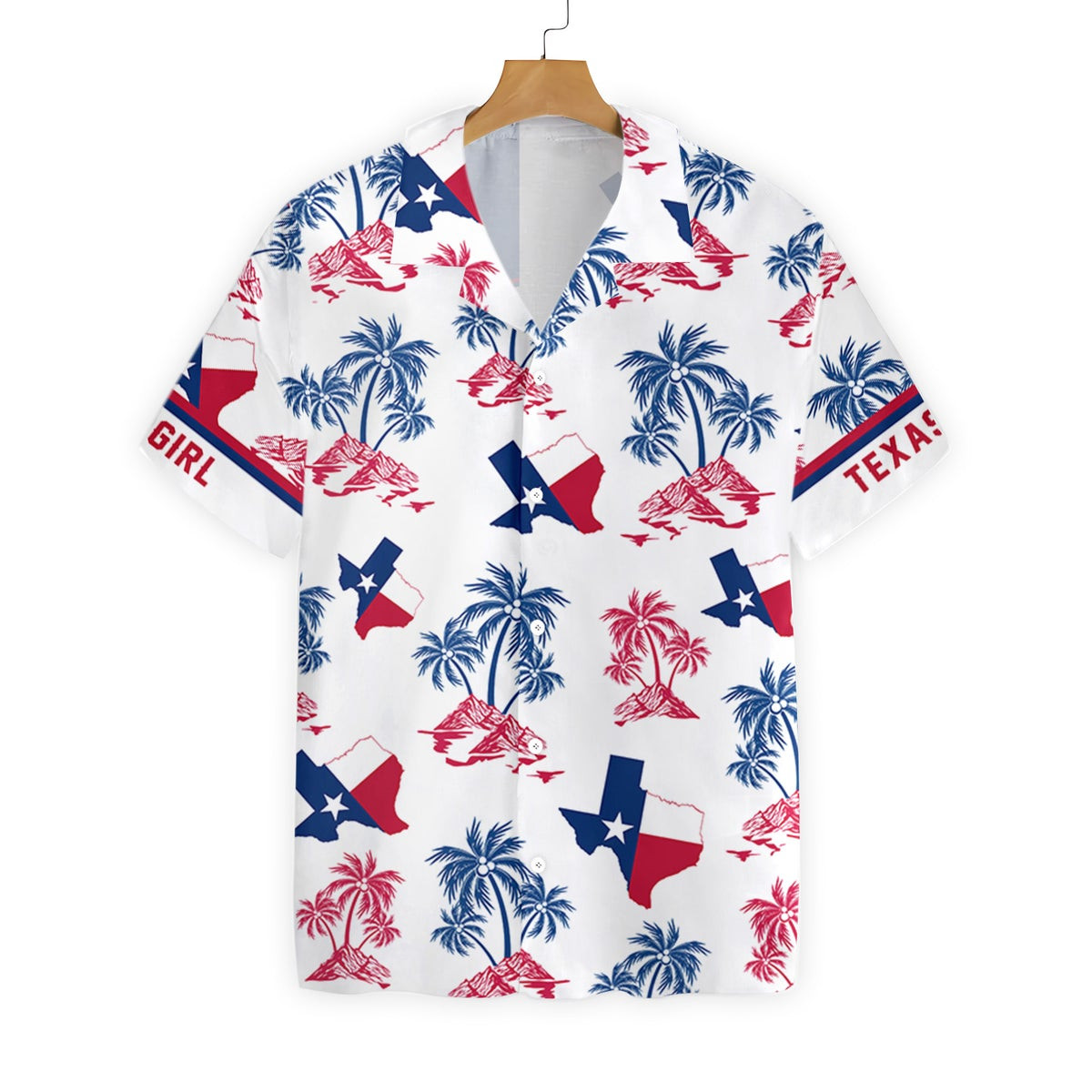 Texas Flag And Palm Tree Pattern Texas Girl Shirt Patriotic Texas Hawaiian Shirt For Men And Women Proud Texas Shirt