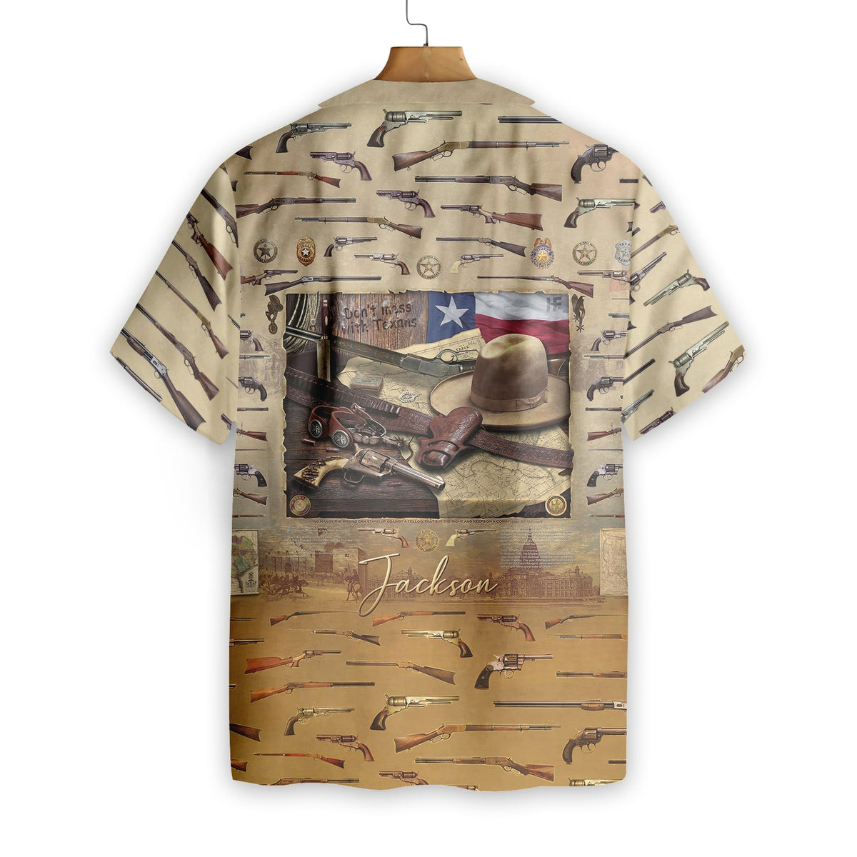Texas Heritage Custom Hawaiian Shirt Texan Cowboy Wild West Guns Texas Native Shirt Proud Texas Gun Shirt For Men
