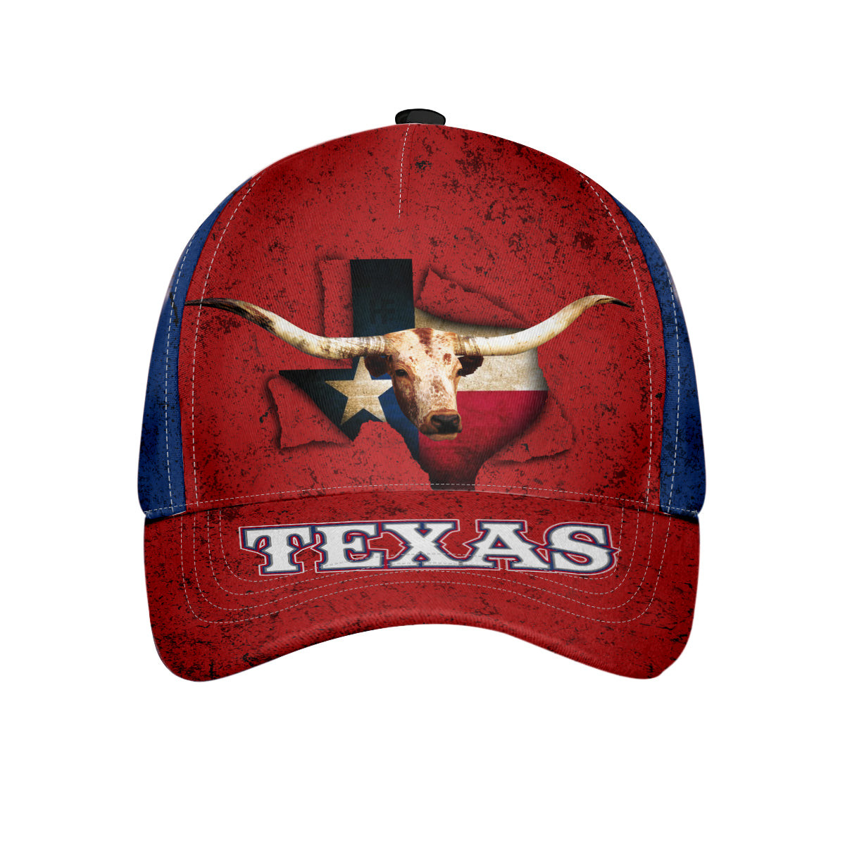 Texas Longhorn Flag Head Mount Cap