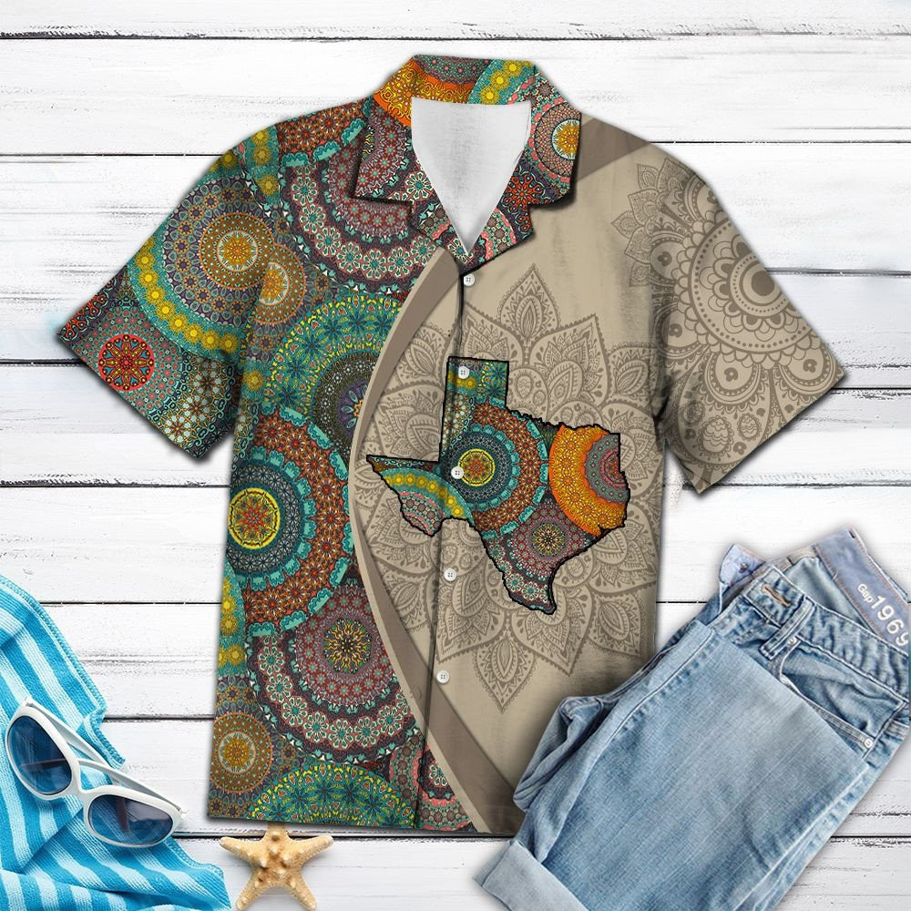 Texas Mandala Hawaii Shirt Summer Aloha Shirt