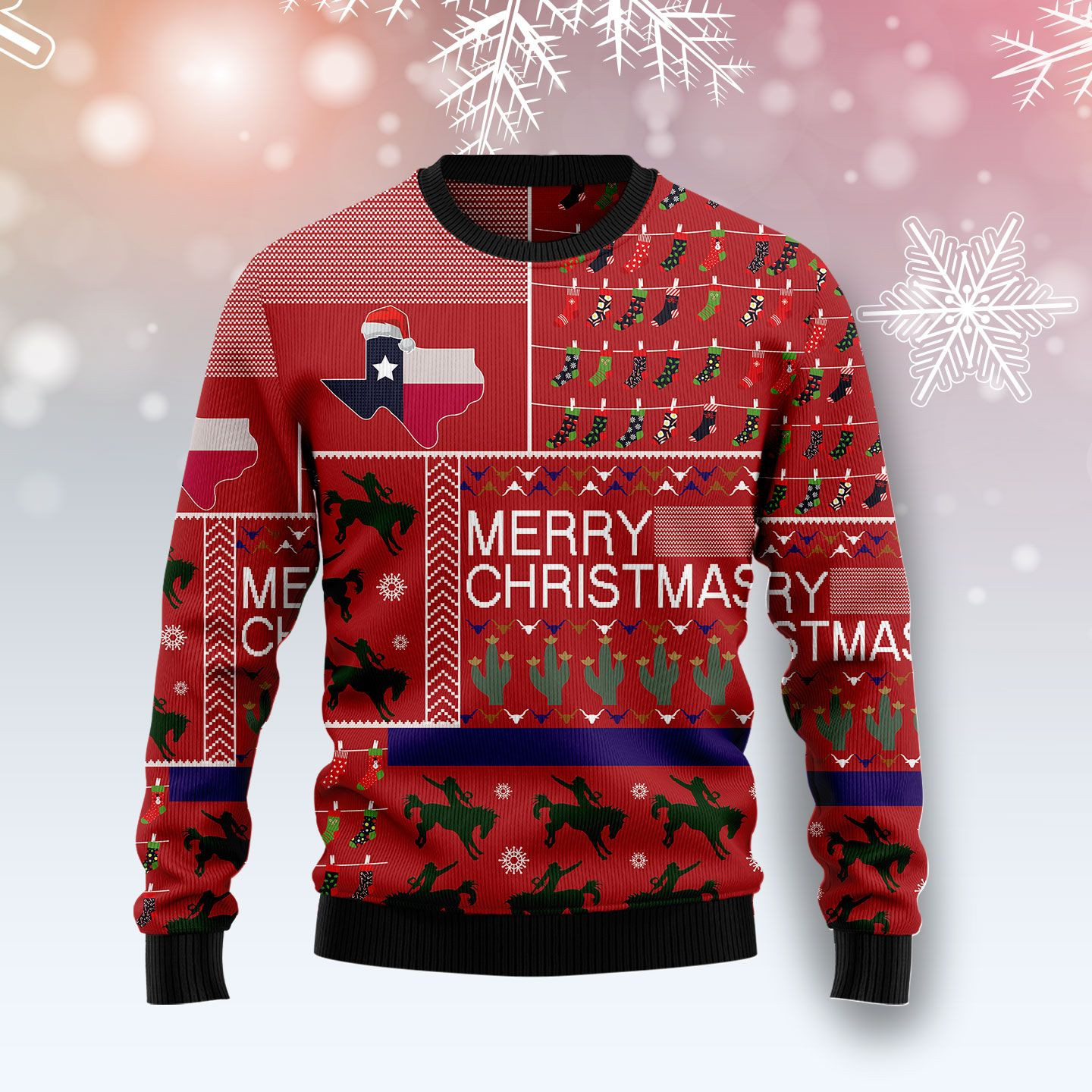 Texas Merry Christmas Ugly Christmas Sweater Ugly Sweater For Men Women