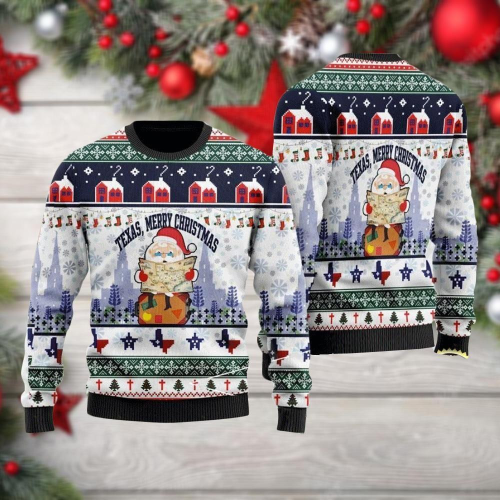 Texas Merry Ugly Christmas Sweater Ugly Sweater For Men Women