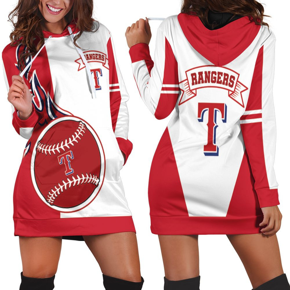Texas Rangers 3d Hoodie Dress Sweater Dress Sweatshirt Dress