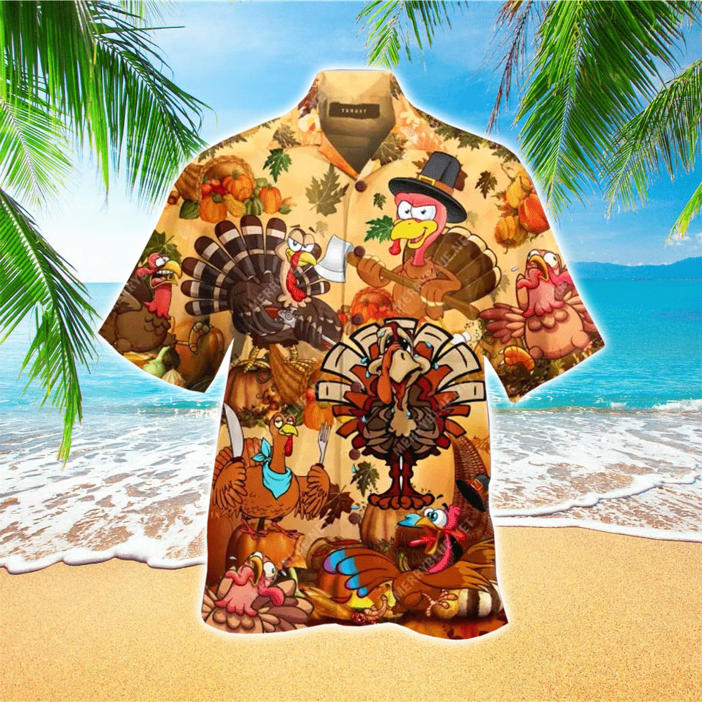 Thanksgiving Comfortable Colorful Hawaiian Shirt for Men and Women