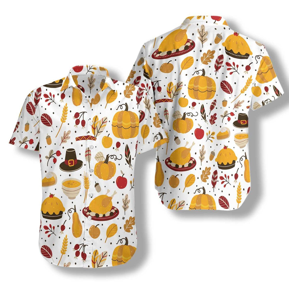 Thanksgiving Pattern Hawaiian Shirt