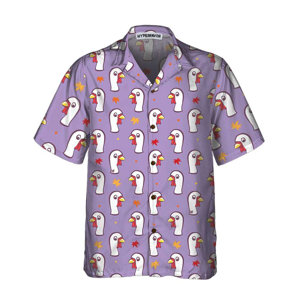 Thanksgiving White Turkey Hawaiian Shirt Gobble Gobble Shirt Best Gift For Thanksgiving Day