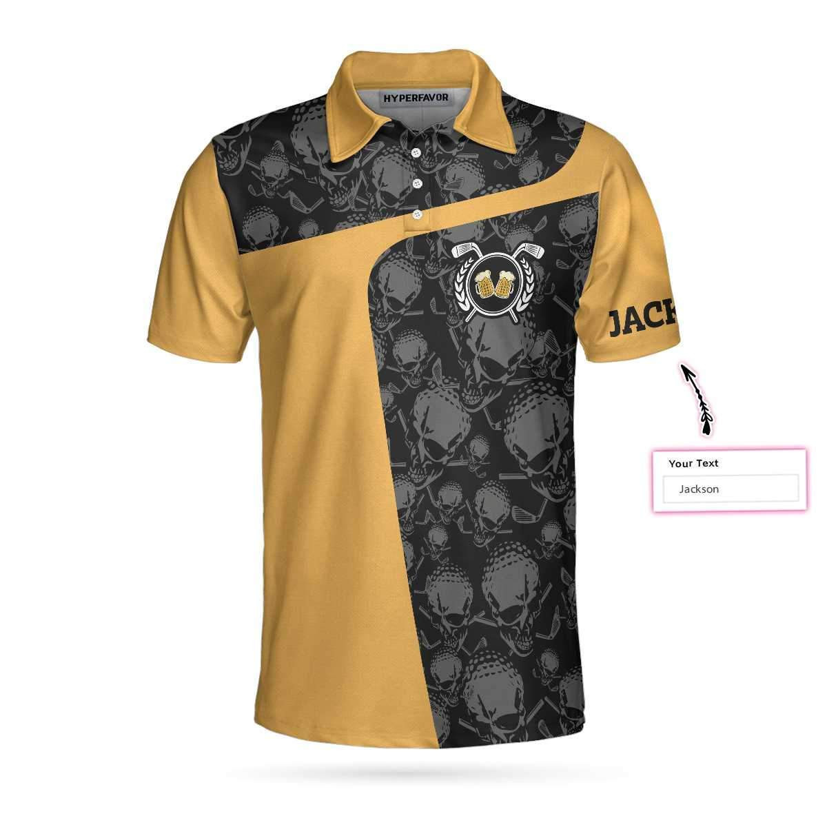 Thats What I Do I Drink Beer  Play Golf Custom Polo Shirt Customized Drinking Golf Shirt For Male Golfers