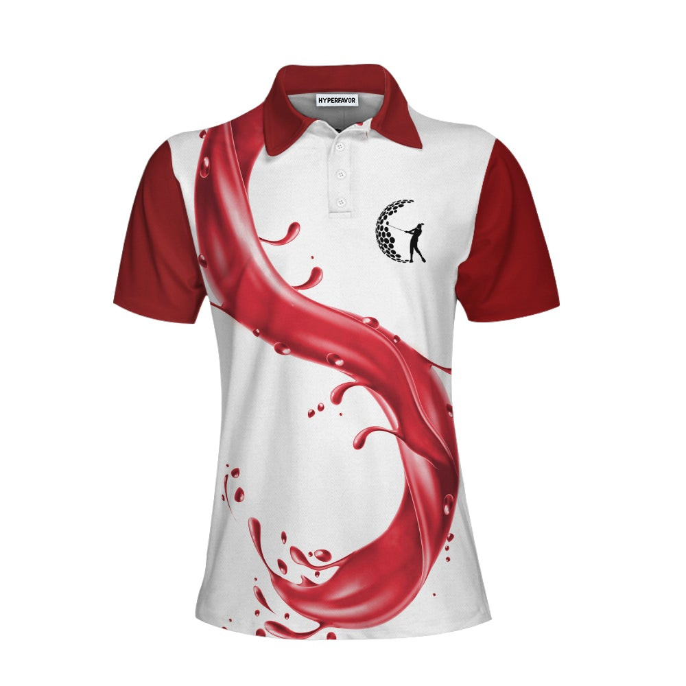 Thats What I Do I Play Golf I Drink Wine Short Sleeve Women Polo Shirt