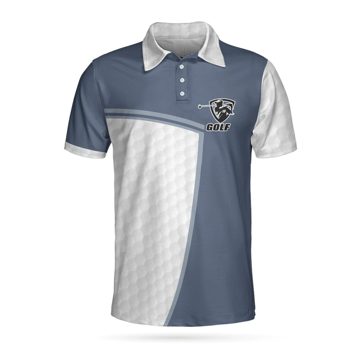 The Art Of Playing Fetch With Yourself Golf Polo Shirt Funny White And Blue Golf Shirt For Men