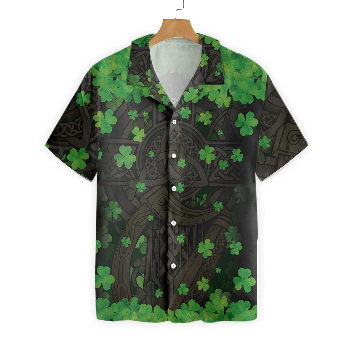 The Celtic Cross Harp Irish Proud Hawaiian Shirt