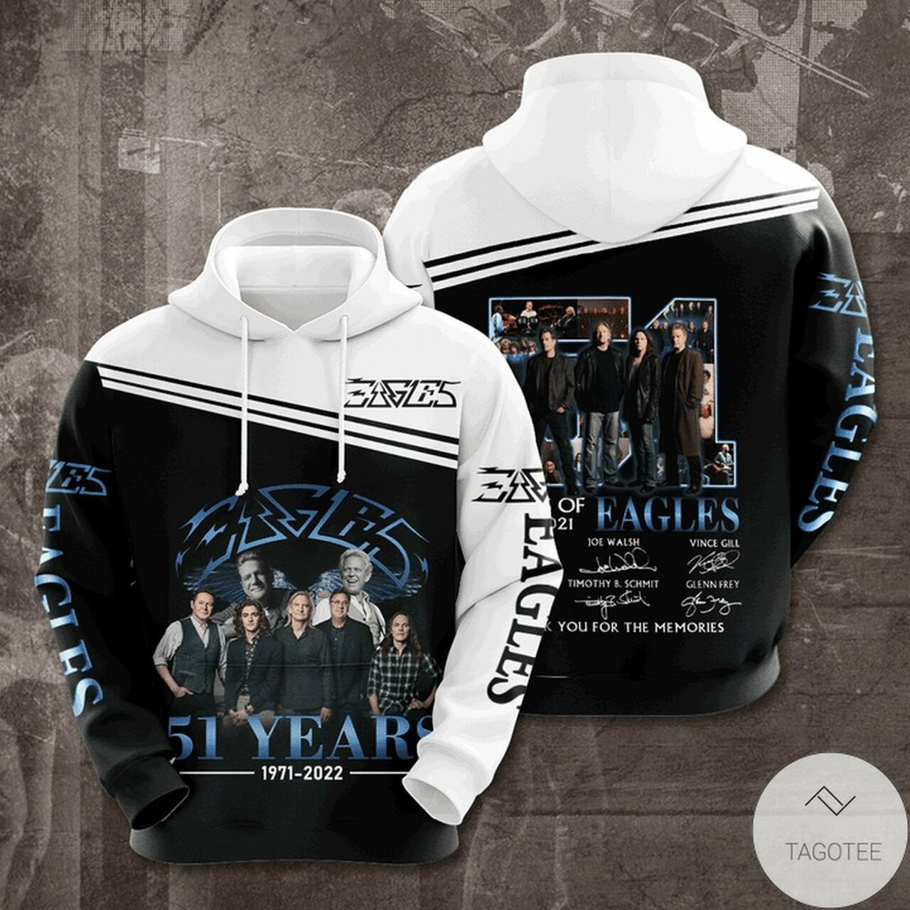 The Eagles 51 Years Anniversary 3d All Over Print Hoodie