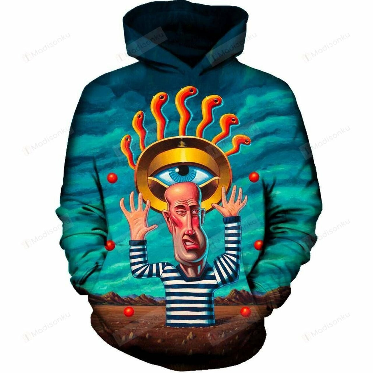 The Eye Of Karma 3d All Over Printed Hoodie