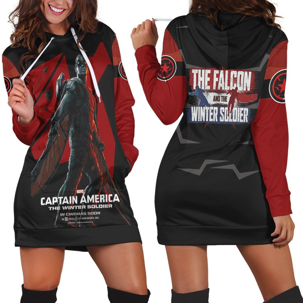 The Falcon And The Winter Soldier New Fighting Hoodie Dress Sweater Dress Sweatshirt Dress