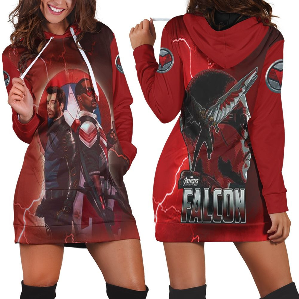 The Falcon And The Winter Soldier Real Power Of Fighting Hoodie Dress Sweater Dress Sweatshirt Dress