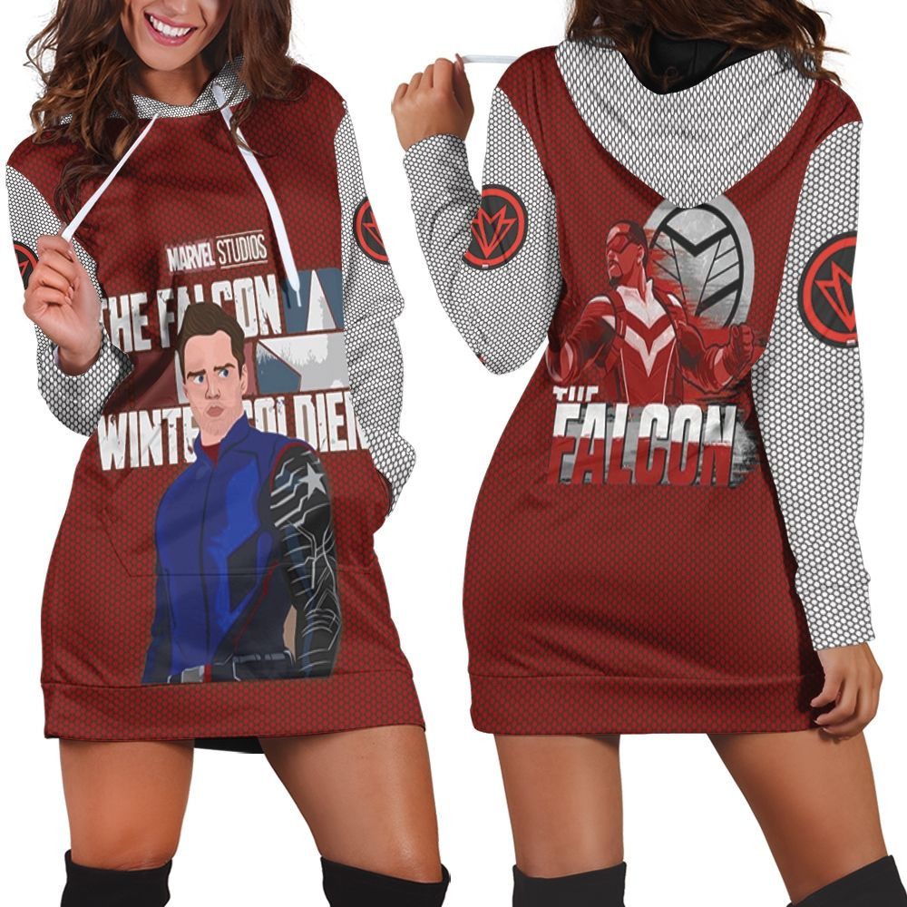 The Falcon And The Winter Soldier Superheroes Hoodie Dress Sweater Dress Sweatshirt Dress