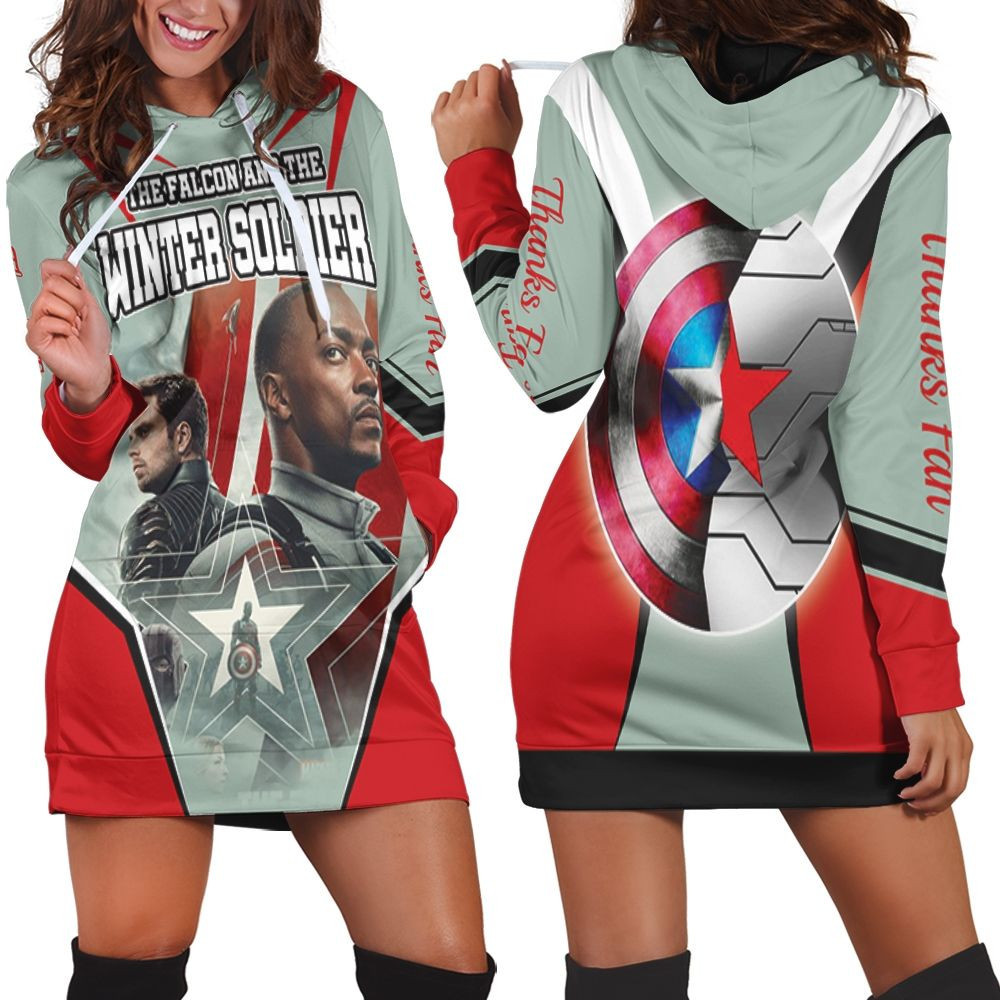 The Falcon And The Winter Soldier Teammates Real Power Hoodie Dress Sweater Dress Sweatshirt Dress