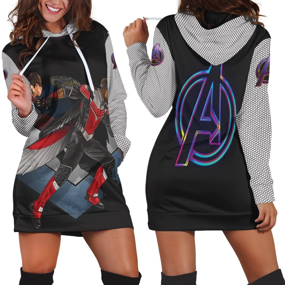 The Falcon And Winter Soldier Avengers New Era Hoodie Dress Sweater Dress Sweatshirt Dress