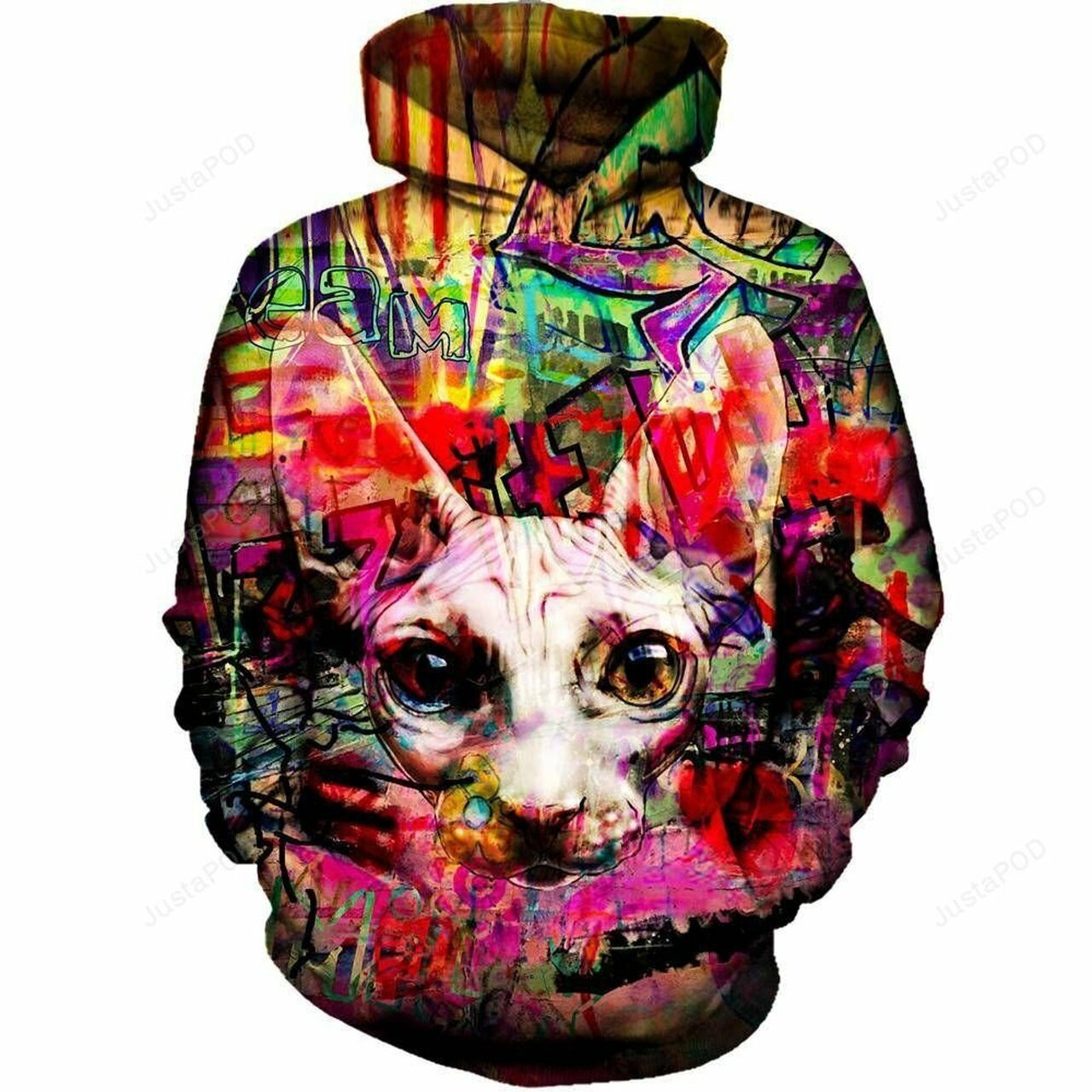 The Graffiti Cat 3d All Over Printed Hoodie, Zip-up Hoodie