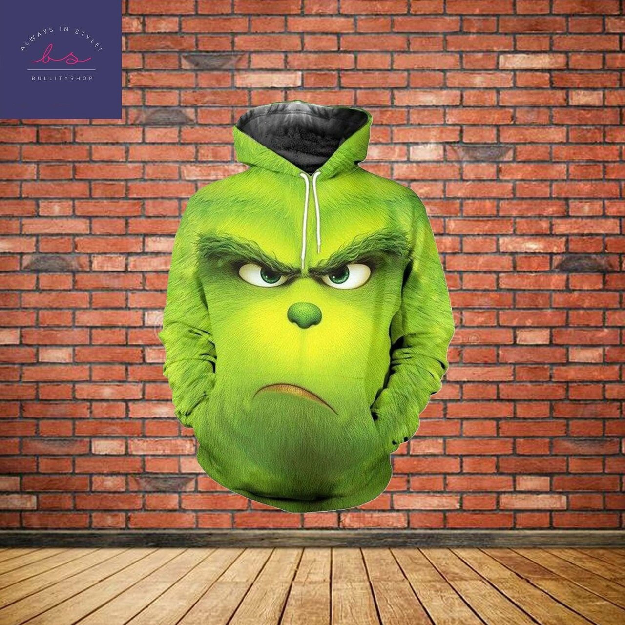The Grinch Face Xmas 3d All Over Print Hoodie