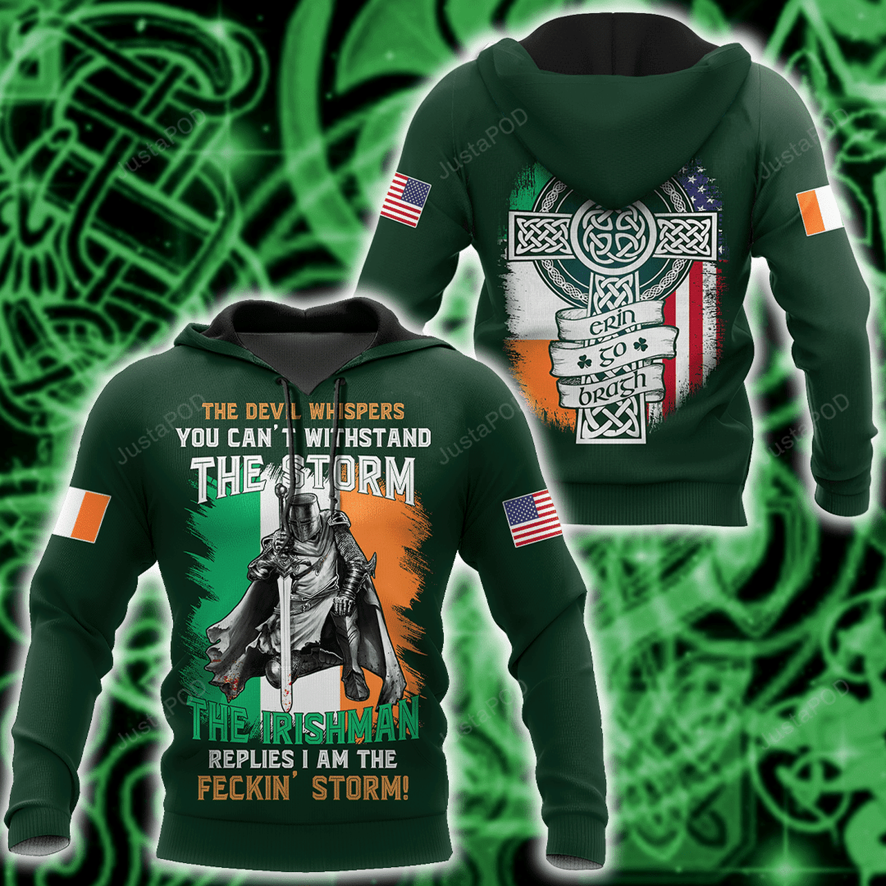 The Irishman Stpatrick Day 3d All Print Hoodie