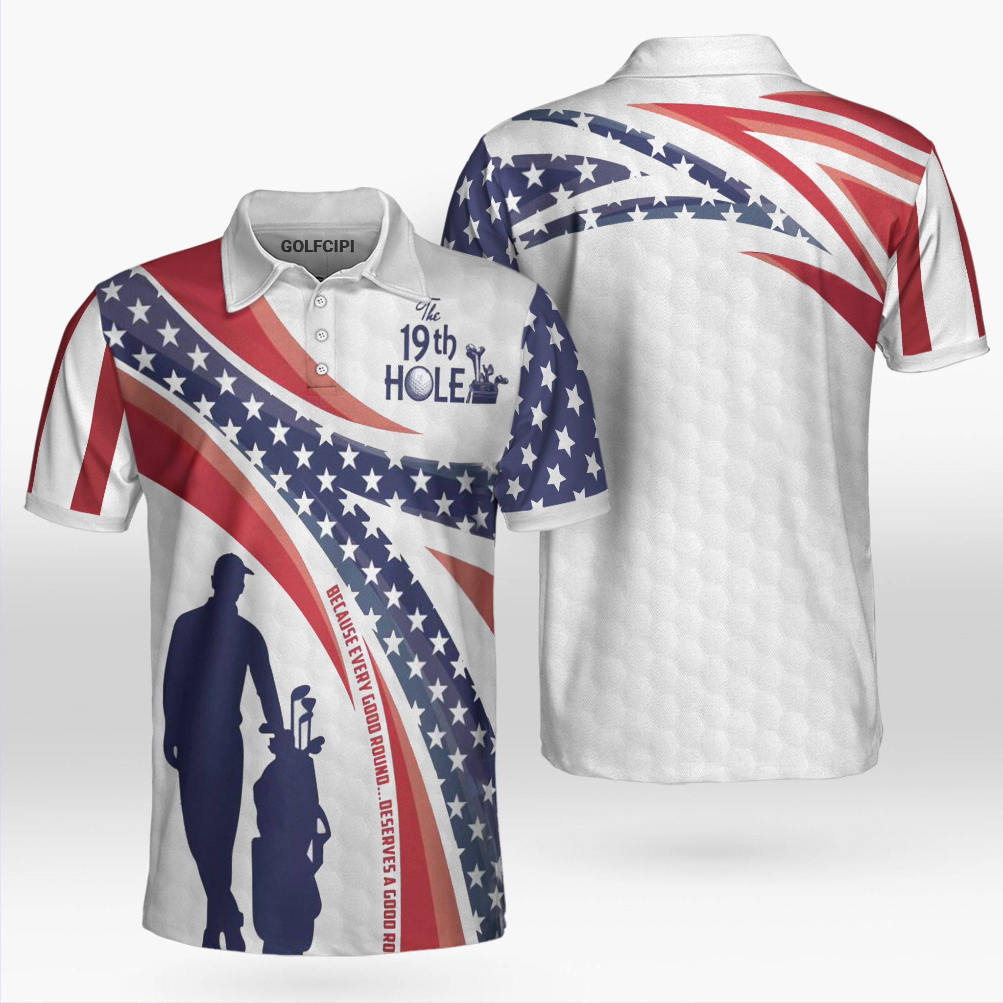 The Nineteenth Hole American Golf Polo Shirt Best Golf Shirts For Men