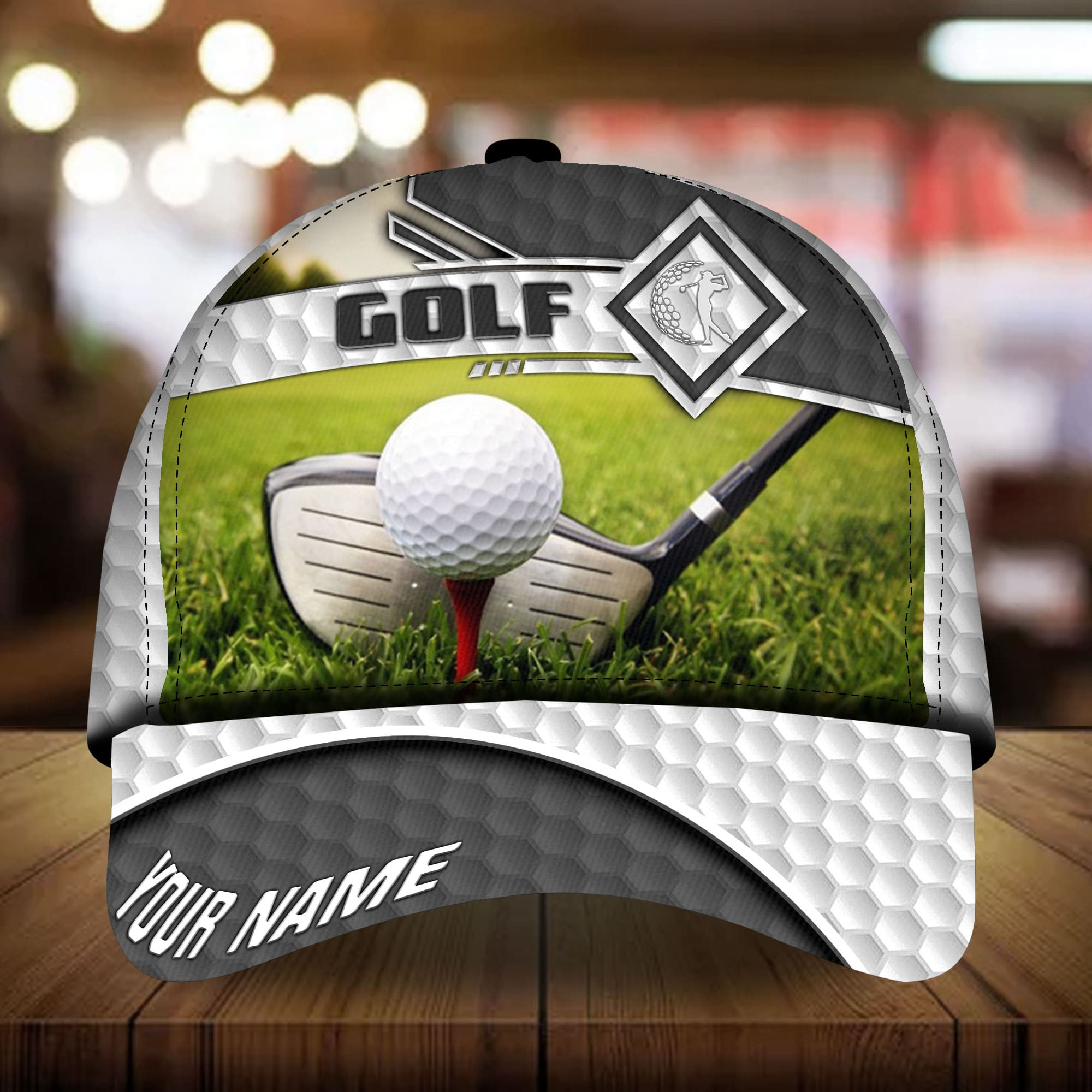 The Premium Unique Art Golf Grass 3D Hats Multicolor Personalized Classic Cap