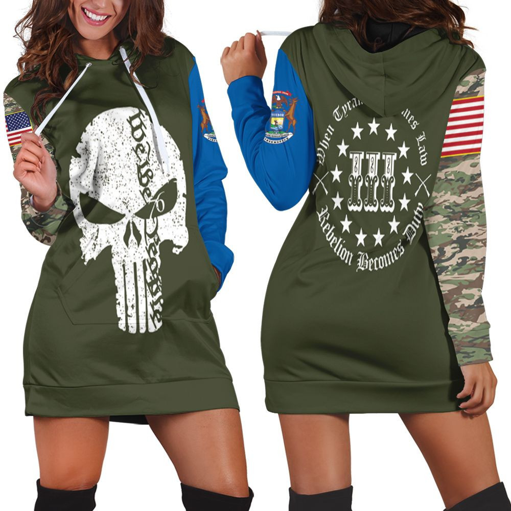 The Punisher When Tyranny Becomes Law Rebelion Becomes Duty 3d Hoodie Dress Sweater Dress Sweatshirt Dress