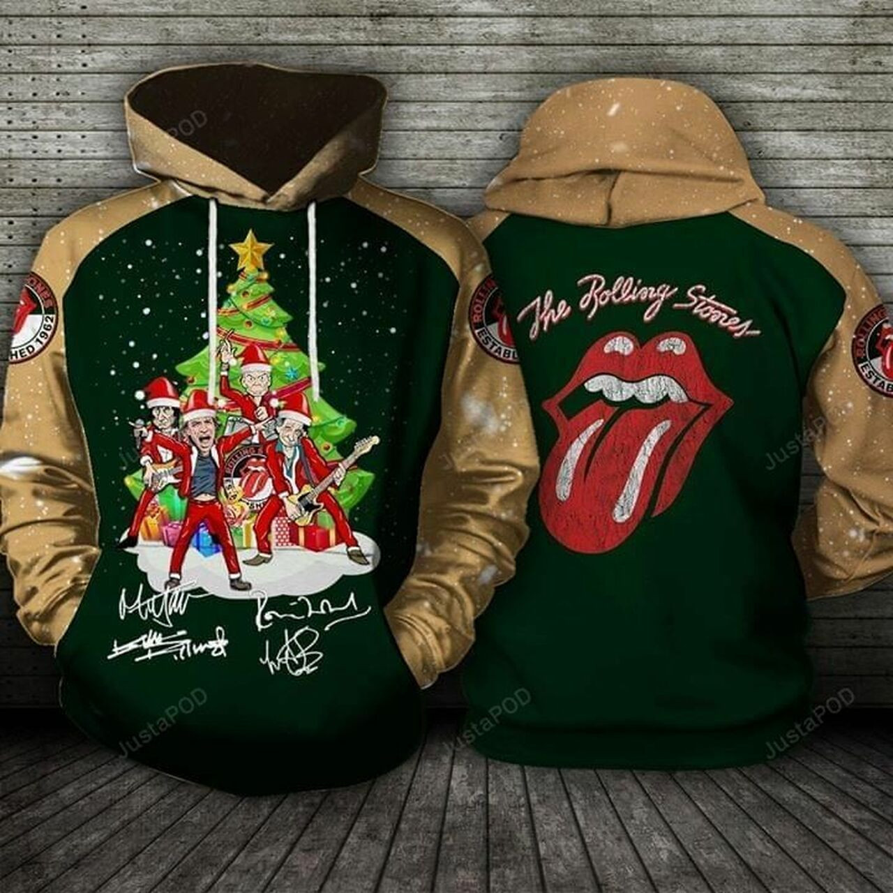 The Rolling Stones Merry Christmas 3d All Over Printed Hoodie