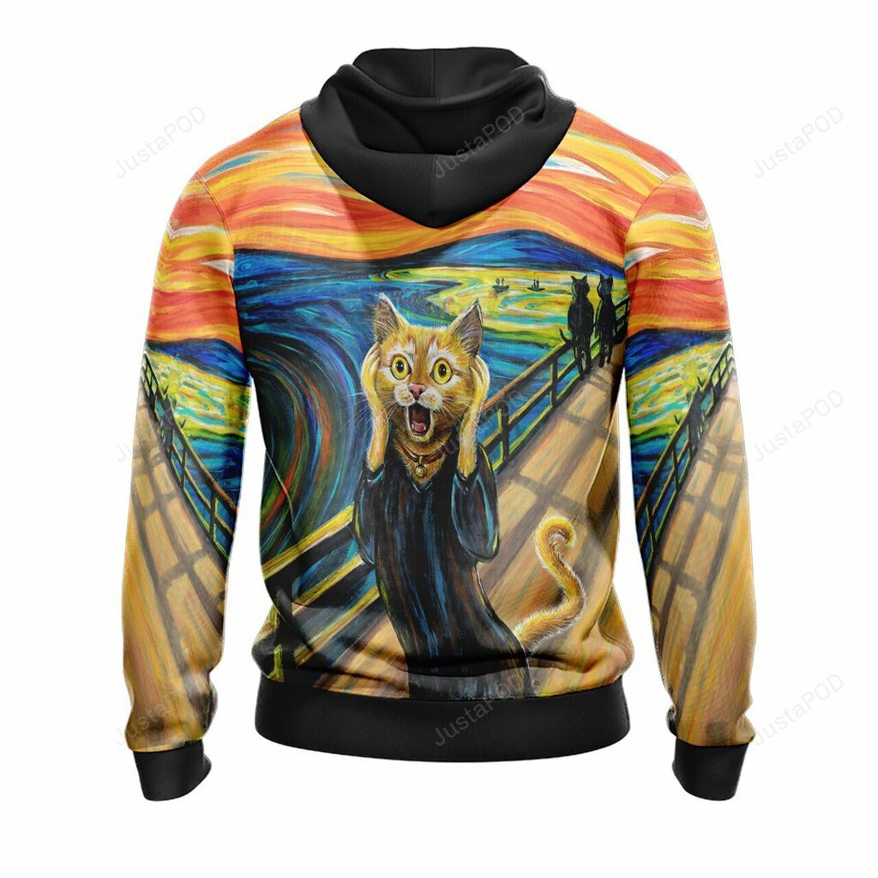 The Scream Cat 3d All Over Printed Hoodie